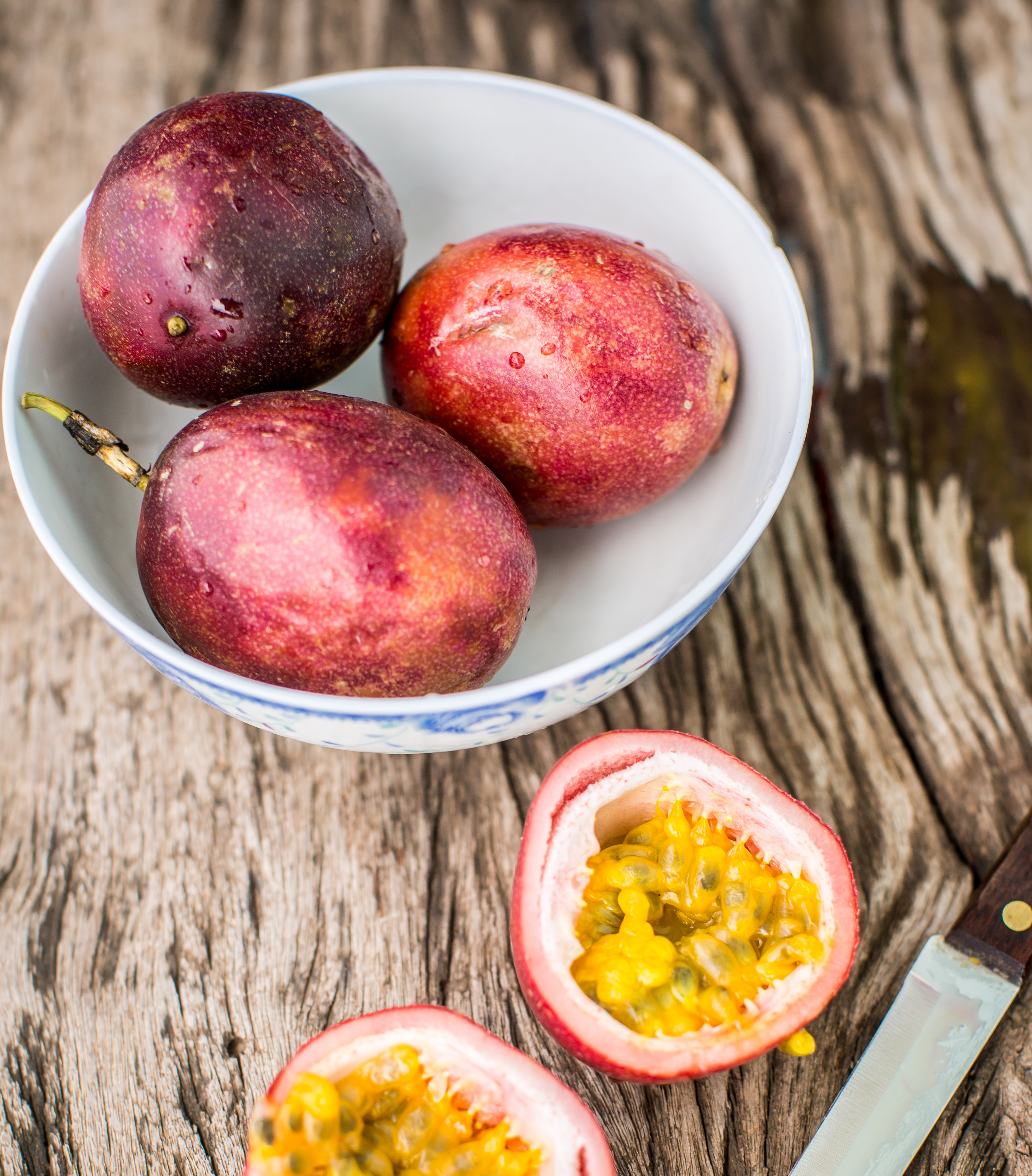 Passionfruit freshly sliced
